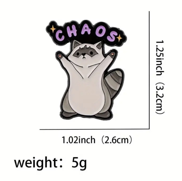 π¦ Chaos Raccoon Pin - Picture 6 of 6